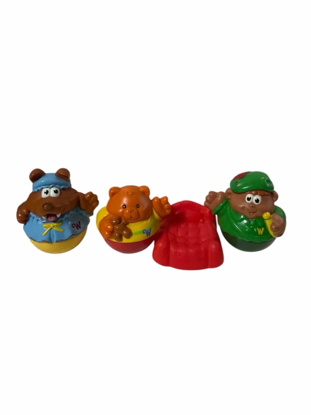Playskool Weebles Storybook World Bundle Woodsman Big Bad Wolf Baby Bear & Bed